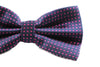 Mens Navy & Pink Polka Dot Patterned Bow Tie