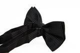 Mens Black Polka Dot Patterned Bow Tie