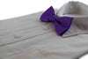 Mens Matt Solid Plain Purple Colour Bow Tie