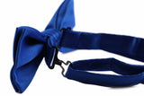 Mens Matt Solid Plain Royal Blue Colour Bow Tie
