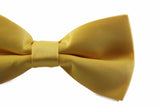 Mens Matt Solid Plain Yellow Colour Bow Tie