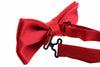 Mens Matt Solid Plain Red Colour Bow Tie