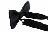 Mens Matt Solid Plain Black Colour Bow Tie
