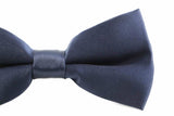 Mens Matt Solid Plain Navy Colour Bow Tie