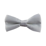 Mens Matt Solid Plain White Colour Bow Tie