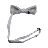 Mens Matt Solid Plain White Colour Bow Tie