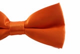 Mens Matt Solid Plain Orange Colour Bow Tie