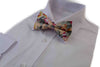 Mens Cream Floral Patterned Bow Tie