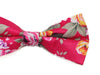 Mens Hot Pink Floral Patterned Bow Tie