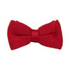 Mens Dark Red Cross-Hatched Knitted Bow Tie