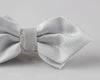 Mens White Diamond Shaped Checkered Bow Tie