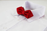 Mens Red Diamond Shaped Checkered Bow Tie