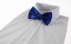 Mens Royal Blue Disco Shine Checkered Patterned Bow Tie