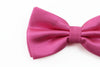 Mens Pink Plain Coloured Checkered Bow Tie