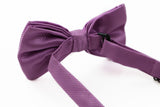 Mens Lilac Plain Coloured Checkered Bow Tie