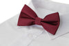 Mens Quality Dark Red Checkered Patterned Bow Tie