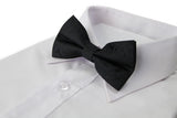 Mens Quality Black Paisley Patterned Bow Tie