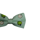 Mens Mint Green Apple Fruit Patterned Bow Tie