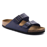 Womens Birkenstock Arizona Birko-Flor Blue Slip On Sandals