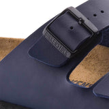 Womens Birkenstock Arizona Birko-Flor Blue Slip On Sandals