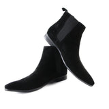 Mens Zasel Andreas Black Suede Leather Boots