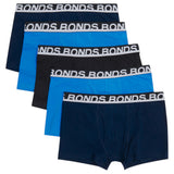 10 x Bonds Mens Everyday Trunks Underwear Black / Navy / Blue