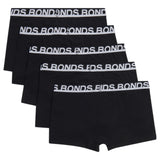 20 X Bonds Mens Everyday Trunks Underwear Black