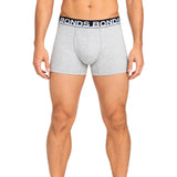 3 x Bonds Mens Everyday Trunks Underwear Black Stripe/Grey/Black