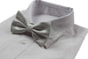 Mens White Plain Coloured Checkered Bow Tie