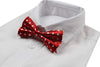 Mens Red & White Polka Dots Patterned Bow Tie