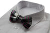 Mens Black & White Colourful Stripe Patterned Bow Tie