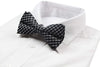Mens Black & White Patterned Cotton Bow Tie