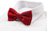 Mens Red Polka Dot Patterned Bow Tie