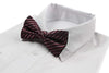 Mens Black, Red & Pink Patterned Bow Tie