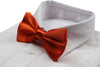 Mens Orange Solid Plain Colour Bow Tie