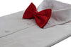 Mens Red Solid Plain Colour Bow Tie