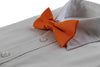 Mens Matt Solid Plain Orange Colour Bow Tie