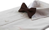 Mens Brown Velvet Plain Colour Bow Tie