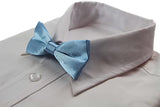 Boys Light Blue Plain Bow Tie