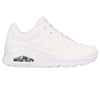 Womens Skechers Uno - Stand On Air White Lace Up Sneaker Shoes