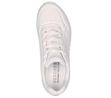 Womens Skechers Uno - Stand On Air White Lace Up Sneaker Shoes