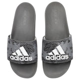 Adidas Mens Grey/White Adilette Comfort Sandals Slides