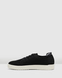 Mens Hush Puppies Allanby Black Flyknit Casual Lace Up Shoes
