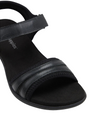Hush Puppies Womens Amazing Black Slip On Leather Slides Sandals