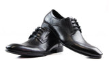 Mens Zasel Peter Black Leather Lace Up Shoes