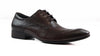 Mens Zasel Peter Dark Brown Leather Lace Up Shoes
