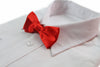 Boys Red Orange Plain Bow Tie