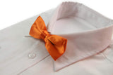 Boys Orange Plain Bow Tie