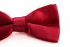 Boys Dark Red Plain Bow Tie