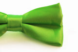 Boys Fluro Green Plain Bow Tie